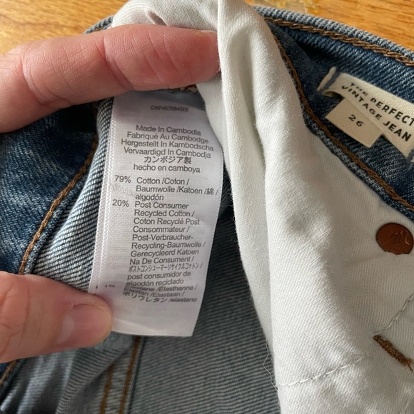 Size 26 Madewell the perfect vintage Jean. - Picture 5 of 7